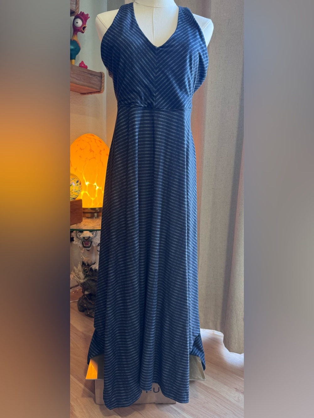 Prana Navy Blue Saxon Maxi Dress - Picture 1 of 7